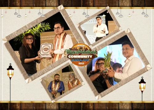 IMAGIN Community Conclave 2025:  Guests in frame: SHRI RAJARSHI MITRA, IAS District Magistrate, Samsur Rahaman , Additional District Magistrate (ZP)- Murshidabad, Sukanta Saha- PD, DRDC , Subhankar Roy, SDO-Berhampore & actor Pradip Bhattacharya